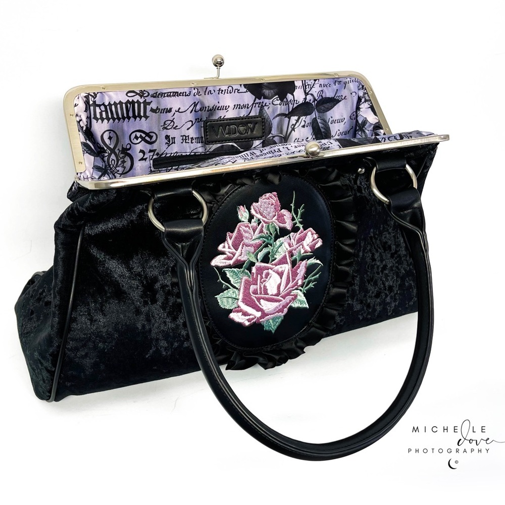 Widow Into My Arms Velvet Weekender Tote - Picture 3 of 6